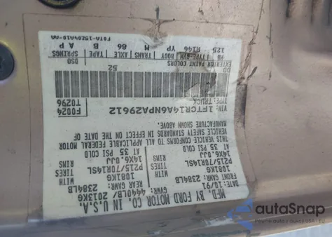 1992 Ford Ranger Super Cab из США, поврежденный, VIN 1FTCR14A6NPA29612